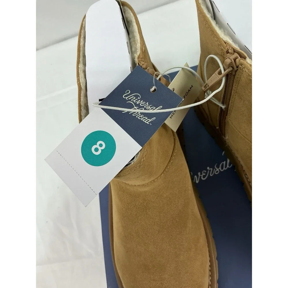 Universal Thread Women's‎ Tan May Suede Booties with Memory Foam Insole NWT SZ 8